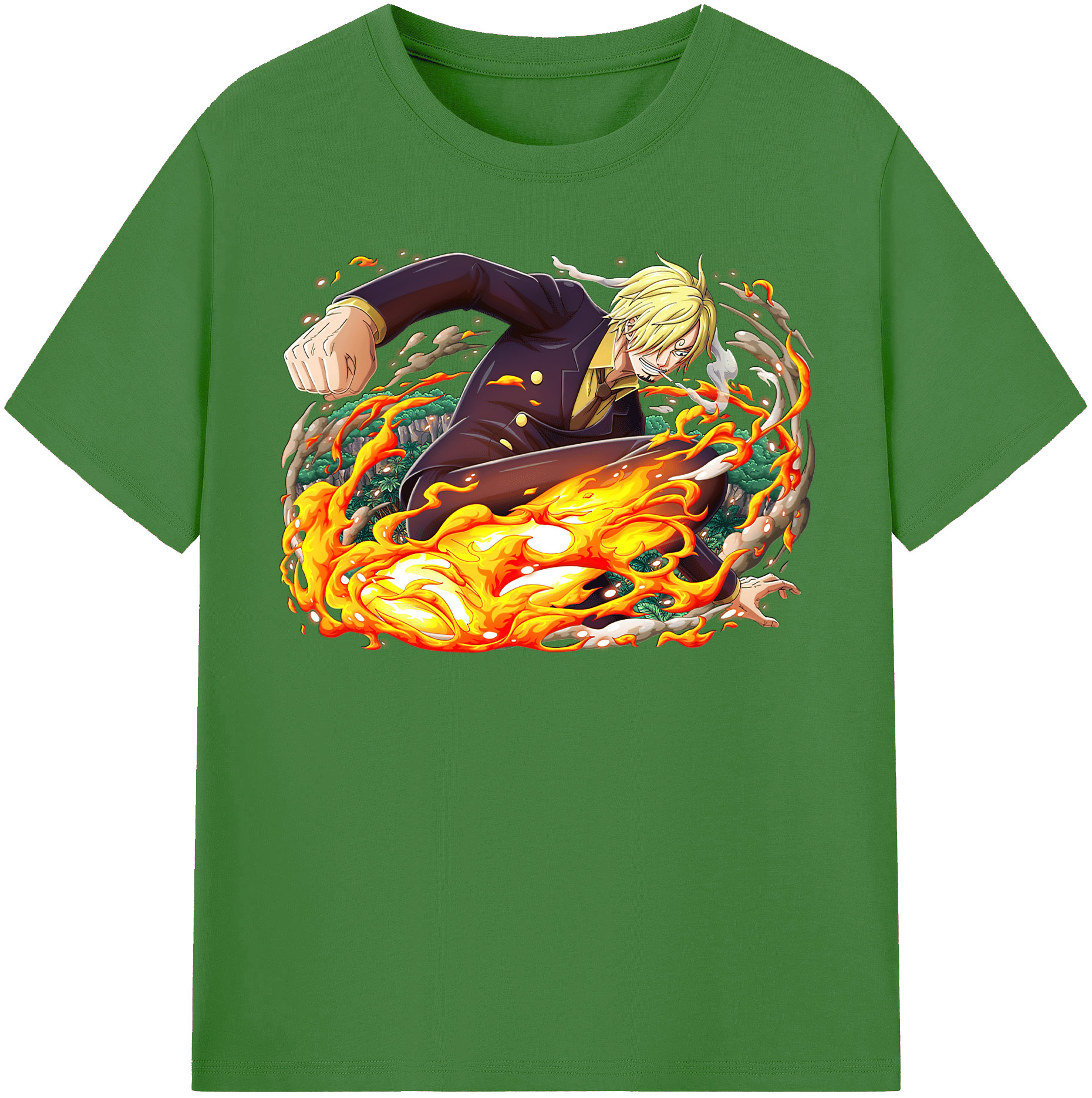 （画像用） ワンピース サンジ ONE PIECE Sanji レディースカジュアルプリントTシャツ（綿100％）